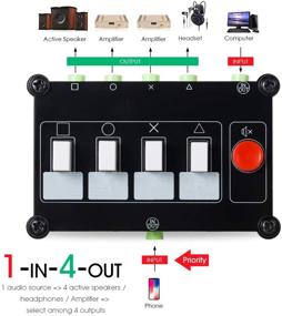 img 3 attached to 🔀 Nobsound Little Bear 4-Way Audio Switch - 3.5mm Stereo AUX Audio Selector - Audio Splitter - 4 Inputs to 1 Output & 1 Input to 4 Outputs