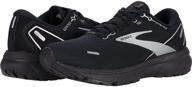 brooks ghost black blackened aquaglass women's shoes logo