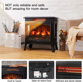 img 1 attached to Electric Fireplace Freestanding Adjustable Protection