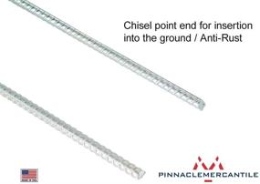 img 1 attached to 🚀 Pinnacle Mercantile Set 4 or 8 Trampoline Anchors: Heavy Duty Anti-Rust Ground Anchor Stakes for Stability – 3/8 Round, 12 inches Long – Made in The USA