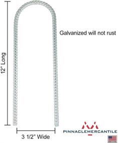img 2 attached to 🚀 Pinnacle Mercantile Set 4 or 8 Trampoline Anchors: Heavy Duty Anti-Rust Ground Anchor Stakes for Stability – 3/8 Round, 12 inches Long – Made in The USA