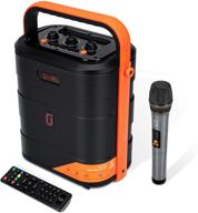 🎙️ портативный микрофонный динамик jyx с bluetooth 5.0: перезаряжаемая система pa с fm-радио, пультом дистанционного управления, поддержкой tf-карты/usb логотип