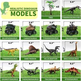 img 1 attached to QDRAGON Dinosaur Playset Activity Figures