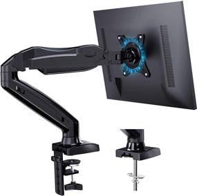 img 4 attached to 💻 AM alphamount Single Monitor Mount Stand: Adjustable Gas Spring Arm for 27 Inch Screens, Clamp/Grommet Mounting Base