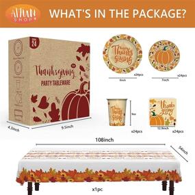 img 1 attached to Thanksgiving Tablecloth Disposable Decoration Dinnerware Household Supplies