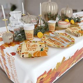 img 2 attached to Thanksgiving Tablecloth Disposable Decoration Dinnerware Household Supplies