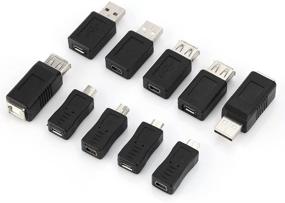 img 1 attached to 💡 Convenient 40-Piece USB Adapter Kit: Connectors to Boost Compatibility & Flexibility - USB Male to Female Micro USB