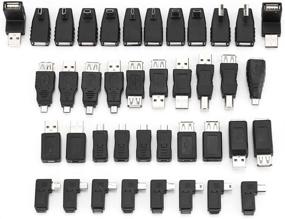 img 4 attached to 💡 Convenient 40-Piece USB Adapter Kit: Connectors to Boost Compatibility & Flexibility - USB Male to Female Micro USB