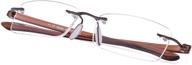 👓 reducblu rimless reading glasses: small lenses readers for women and men logo