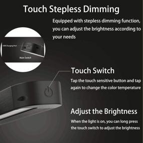 img 1 attached to 🔦 Versatile Touch Tap Light: Dimmable Book Light with 3 Color Temperatures for Reading, Closet, Cabinet, Makeup Mirror, Bedside & Study Lights