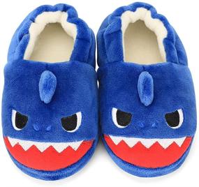 img 4 attached to Cheerful Mario Boys Girls Slippers: Warm Toddler Non-Slip Household Slippers for Little Kids - Cute Winter Baby Slippers