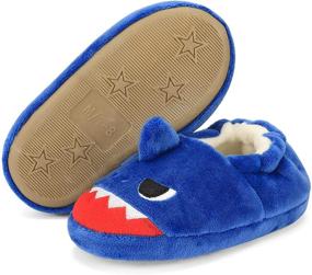 img 2 attached to Cheerful Mario Boys Girls Slippers: Warm Toddler Non-Slip Household Slippers for Little Kids - Cute Winter Baby Slippers