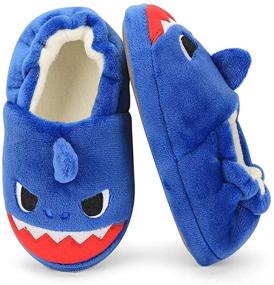 img 3 attached to Cheerful Mario Boys Girls Slippers: Warm Toddler Non-Slip Household Slippers for Little Kids - Cute Winter Baby Slippers