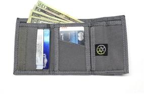 img 2 attached to 💼 Green Nylon Men's Trifold Wallet