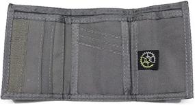img 4 attached to 💼 Green Nylon Men's Trifold Wallet