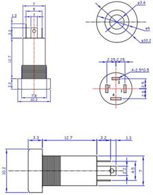 img 3 attached to 🔌 Ximimark 4Pcs 3.5 мм аудио-видео гнездо stereo разъем для пайки на панель - гнездо для наушников – черное с гайкой