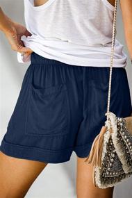 img 2 attached to 🩳 Summer Women's Casual Drawstring Elastic Waist Shorts by QACOHU