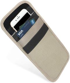 img 4 attached to 📱 Protective Gold Cell Phone Faraday Bag: Secure RFID, Key FOB, GPS, UHF Blocking Privacy Sleeve