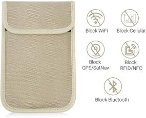 img 3 attached to 📱 Protective Gold Cell Phone Faraday Bag: Secure RFID, Key FOB, GPS, UHF Blocking Privacy Sleeve