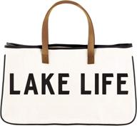 🌊 large canvas tote bag - lake life by creative brands pure design логотип