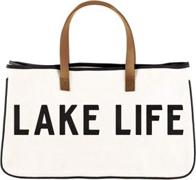 img 2 attached to 🌊 Large Canvas Tote Bag - Lake Life by Creative Brands Pure Design