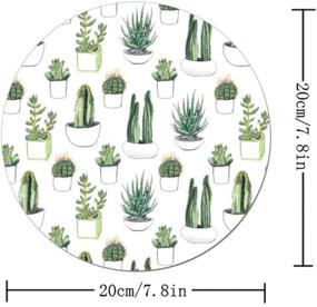 img 3 attached to Миленькая коврик для мыши с кактусом - декор для офисного стола, предотвращающий скольжение, для компьютеров и ноутбуков.