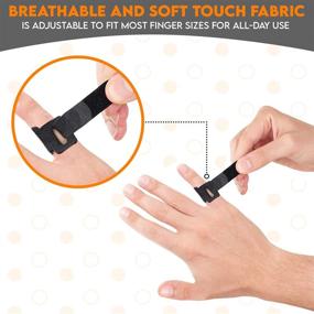 img 2 attached to 🖐️ CTR Band Trigger Finger Splint: Comprehensive Support Brace for All Fingers and Thumb - Straighten Curved, Bent, and Locked Hands - Effective Tendon Lock Release Stabilizer Knuckle Wrap