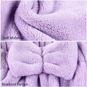 img 1 attached to 🛀 Microfiber Bath Wraps: Adjustable Spa Shower Wrap & Dry Hair Towels Set for Women