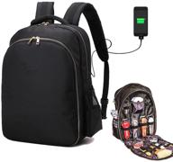 🎒 ultimate barber backpack bag: premium hairdressing organizer with usb and headphone port for clippers and supplies logo