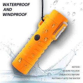 img 3 attached to MENG ZHI AO Double Arc Plasma Lighter + LED Flashlight - Waterproof & USB Rechargeable - Windproof Flameless Lighter Ideal for Camping, Hiking, Fire Starting (Orange)