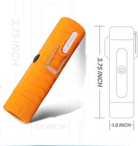 img 2 attached to MENG ZHI AO Double Arc Plasma Lighter + LED Flashlight - Waterproof & USB Rechargeable - Windproof Flameless Lighter Ideal for Camping, Hiking, Fire Starting (Orange)