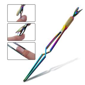 img 3 attached to 🔧 Magic Multi-Functional Manicure Pedicure C-curve Pinching Tool Cuticle Pusher Nail Art Pincher for Acrylic UV Gel Nails, NAT176 (Colorful) - 3-in-1 Nail Care Tool for Enhanced Results