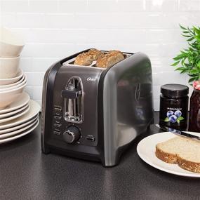 img 1 attached to 🔥 Efficient and Stylish Oster Black Stainless Toaster for Toasting Perfection