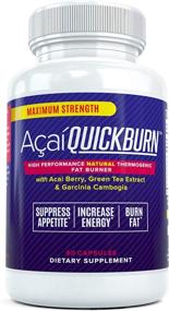 img 4 attached to 🔥 Acai Quick Burn - Powerful Natural Fat Burner Supplement for Men and Women with Acai Berry, Garcinia Cambogia, and Green Tea Extract - Enhanced Appetite Suppression and Metabolism Boost (60 Capsules)