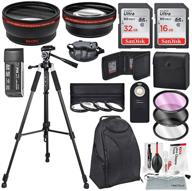 📷 58mm hd 2.2x telephoto and 0.43x wide angle lens bundle + xpix platinum photo accessories & travel bag for canon rebel (t6s t6i t5i t4i t3i t3 t2i t1i xt), eos (700d 650d 600d 1100d 550d 500d 100d) logo