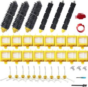 img 4 attached to Amyehouse Replacement Parts Kit for Irobot Roomba 700 Series: Bristle Brush, Flexible Beater, Hepa Filter, Side Brush, Cleaning Tool