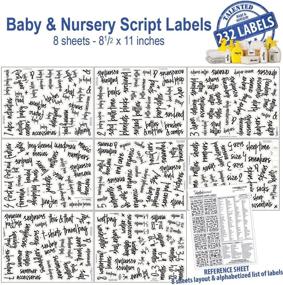 img 2 attached to Talented Kitchen Baby & Nursery Labels - 232 Water Resistant Baby Item Script Stickers for Organizing and Storing Baby Closet, Baskets, and Containers