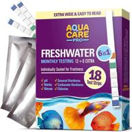🐠 aqua care pro freshwater aquarium test strips 6 in 1 - easy-to-read wide strips for ph, nitrite, nitrate, chlorine, gh & kh testing – 18 count fish tank test kit logo