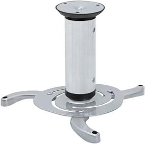 img 4 attached to Cmple - Universal Adjustable Ceiling Projector Mount: 360 Degree Swivel Rotatable Bracket for Projectors up to 22lbs (Silver)