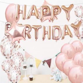 img 1 attached to 🎉 20th Birthday Decorations Party Supplies: Rose Gold Balloons, Number 20 Mylar Balloon & Latex Balloon Decoration - Sweet 20th Birthday for Girls, Photo Props