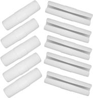 💪 10-piece bed sheet grippers fasteners - keep sheets snug &amp; secure – ideal for mattresses with raised edges - color: white logo