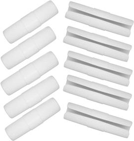 img 4 attached to 💪 10-Piece Bed Sheet Grippers Fasteners - Keep Sheets Snug &amp; Secure – Ideal for Mattresses with Raised Edges - Color: White
