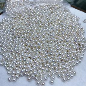img 1 attached to 💎 Sooyee Art Faux Pearls: 1700-Pcs Loose Beads without Holes, 1.1 lbs (8mm, Ivory) - Perfect for Vase Fillers, Table Scatter, Wedding Decorations and Birthday Parties at Home