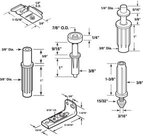 img 2 attached to 🛠️ PRIME-LINE N 7534 Bi-Fold Door Hardware Repair Kit – Complete with Top and Bottom Brackets, Pivots, and Guide Wheel – Door Repair Kit for 1’ to 1-3/8” Thick Doors Up To 50 Lbs.