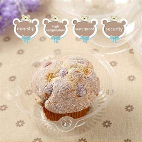 img 2 attached to 🧁 25 PC Plastic Clear Individual Cupcake Holders - Disposable Cupcake Containers for Bulk Storage (25 PCS)