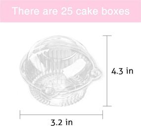 img 3 attached to 🧁 25 PC Plastic Clear Individual Cupcake Holders - Disposable Cupcake Containers for Bulk Storage (25 PCS)