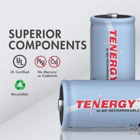 img 1 attached to 🔋 Efficient Tenergy T9688 Universal LCD Battery Charger with 8 UL Certified D Size 10000mAh NiMH Rechargeable Batteries