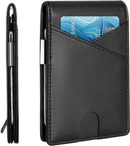 img 4 attached to 👔 FEITH FELLY Men's Minimalist Leather Wallets, Card Cases & Money Organizers with Blocking Technology