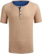 oxnov henleys t shirts buttons athletic men's clothing for shirts logo