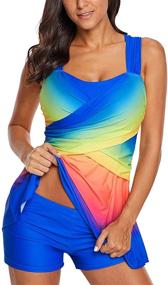 img 4 attached to Uniarmoire Womens Dress Tankini Swimsuit Women's Clothing